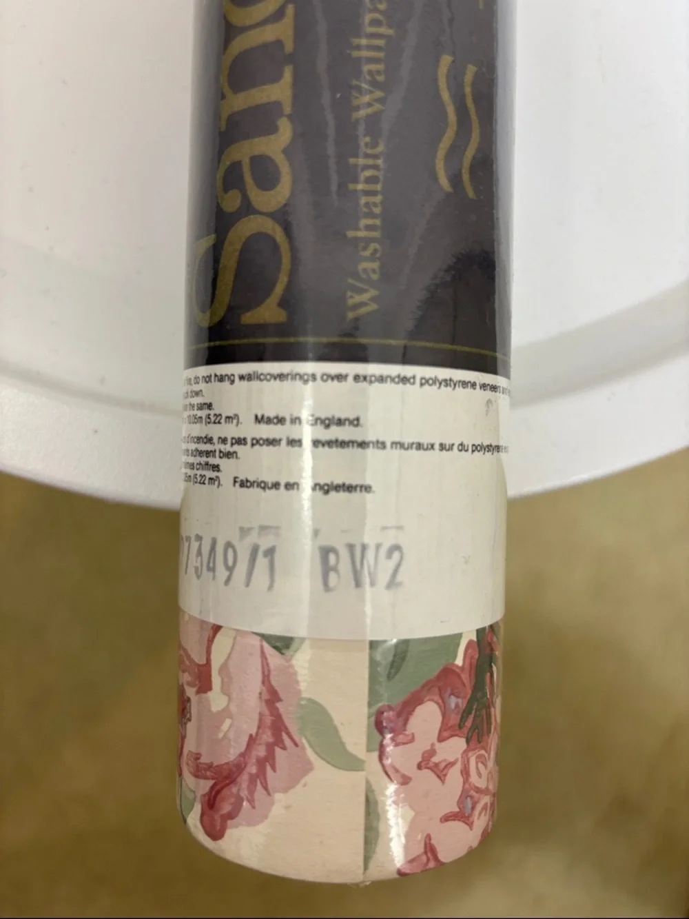 NWT Vintage Sanderson Multicolor Floral Washable Wallpaper Roll